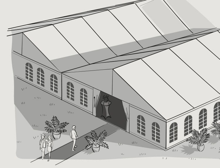 Tentes de réception dessin tente classique