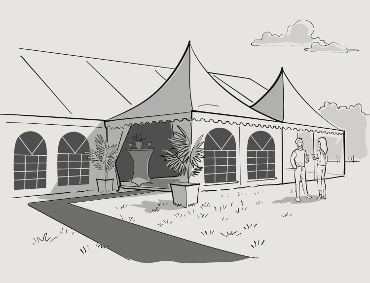 Tentes de réception dessin tente pagode