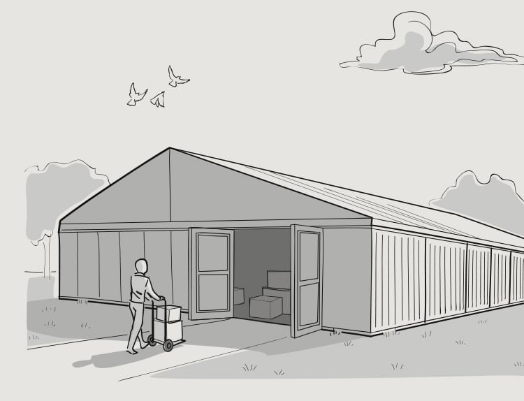 Tentes de réception dessin tente stockage